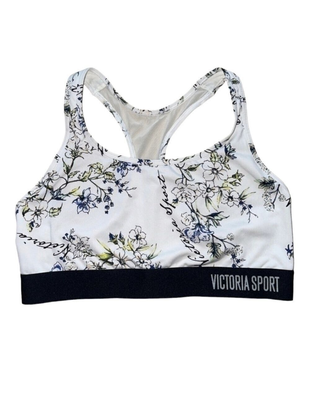 Victoria’s Secret White Foliage Floral Sport Bra